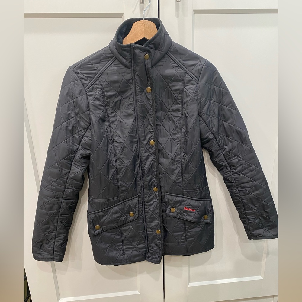 Barbour Cavalry Quilted Fleece Lined Women’s Jacket, US size 6, Navy